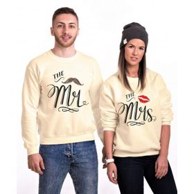 Tshirthane Mrsöpücük Mr Bıyık 2'li Sevgili Sweatshirt