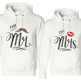 Tshirthane Mrsöpücük Mr Bıyık 2'li Sevgili Sweatshirt
