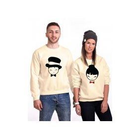 Tshirthane Mutlu Çift 2'li Sevgili Sweatshirt
