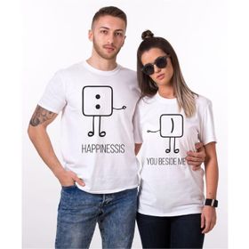 Tshirthane Mutluluk Benim Yanımda 2'li Sevgili T-shirt