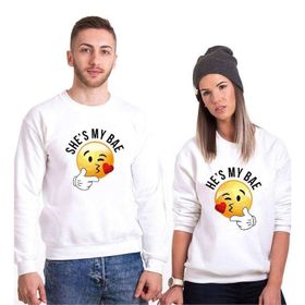 Tshirthane My Bae Smile 2'li Sevgili Sweatshirt