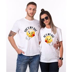 Tshirthane My Bae Smile 2'li Sevgili T-shirt