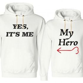 Tshirthane My Hero Yes,ıts Me 2'li Sevgili Sweatshirt