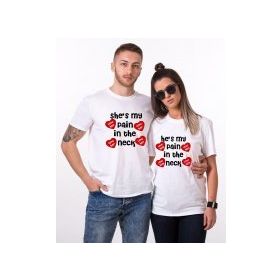 Tshirthane My Pain İn The Neck 2'li Sevgili T-shirt