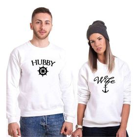 Tshirthane My Wifet My Hubby 2'li Sevgili Sweatshirt