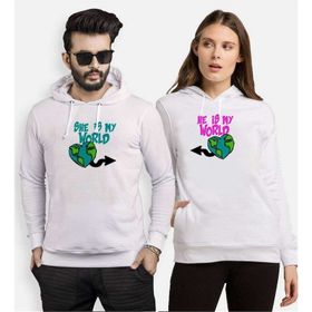 Tshirthane My World 2'li Sevgili Sweatshirt