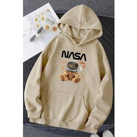 Tshirthane Nasa Bear Baskılı Unisex Sweatshirt