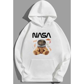 Tshirthane Nasa Bear Baskılı Unisex Sweatshirt
