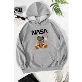 Tshirthane Nasa Bear Baskılı Unisex Sweatshirt