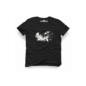 Tshirthane Nasa Uzay Astronot Dünya Ay Siyah Erkek Tshirt