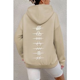 Tshirthane Ninja Akatsuki Sırt Baskılı Unisex Sweatshirt