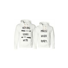 Tshirthane Nothing Makes Sense 2'li Sevgili Sweatshirt