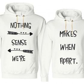 Tshirthane Nothing Makes Sense 2'li Sevgili Sweatshirt