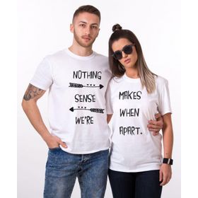 Tshirthane Nothing Makes Sense 2'li Sevgili T-shirt