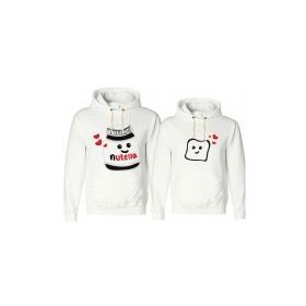 Tshirthane Nutellam Ekmek Dilimim 2'li Sevgili Sweatshirt