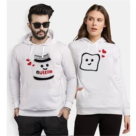 Tshirthane Nutellam Ekmek Dilimim 2'li Sevgili Sweatshirt
