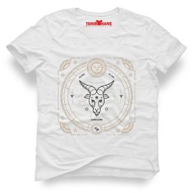 Tshirthane Oğlak Burcu Capricorn Beyaz Erkek T-shirt