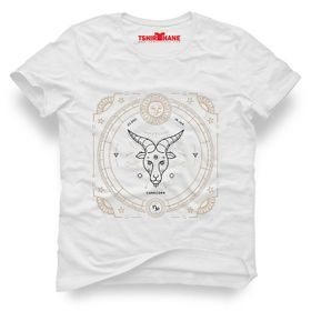 Tshirthane Oğlak Burcu Capricorn Beyaz Erkek T-shirt