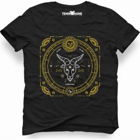 Tshirthane Oğlak Burcu Capricorn Siyah Erkek T-shirt