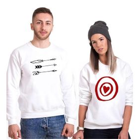 Tshirthane Ok Hedef 12 2'li Sevgili Sweatshirt