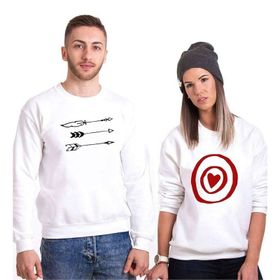 Tshirthane Ok Hedef 12 2'li Sevgili Sweatshirt