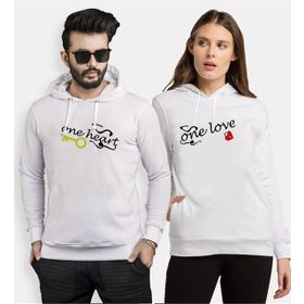 Tshirthane One Heart Love 2'li Sevgili Sweatshirt