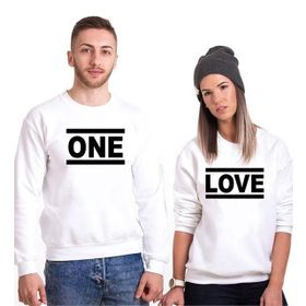Tshirthane One Love 2'li Sevgili Sweatshirt