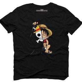 Tshirthane One Piece Curtain Perde Siyah Erkek T-shirt