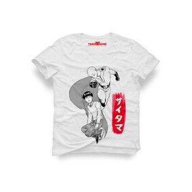 Tshirthane One Punch Man Saitama Beyaz Erkek T-shirt