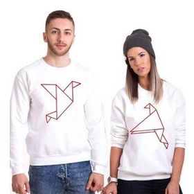 Tshirthane Origami 2'li Sevgili Sweatshirt