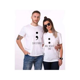 Tshirthane Our Stories Will Never End 2'li Sevgili T-shirt