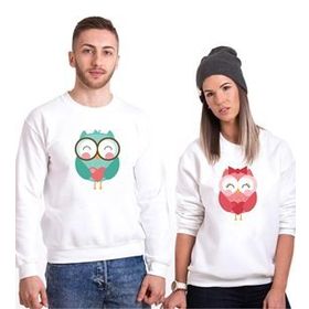 Tshirthane Owl Baykuş 2'li Sevgili Sweatshirt