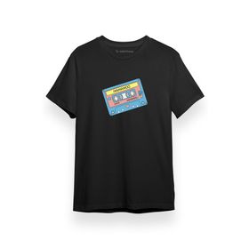 Tshirthane P17206S6539 Mamamoo Retro Casette Tape Siyah Kısa Kol Erkek T-shirt