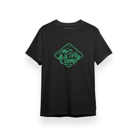 Tshirthane P17223S9275 Lets Camp Siyah Kısa Kol Erkek T-shirt