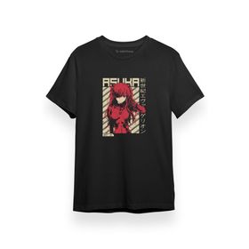 Tshirthane P17311S2479 Neon Genesis Evangelion Asuka Poster Siyah Erkek T-shirt