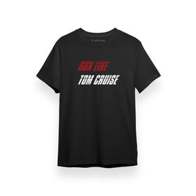 Tshirthane P17328S676 Mission Impossible Run Like Tom Cruise Siyah Kısa Kol Erkek T-shirt