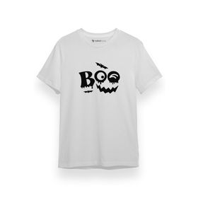 Tshirthane P17414S3485 Boo Pumpkin Halloween Beyaz Erkek T-shirt