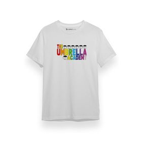 Tshirthane P17473S1467 The Umbrella Academy Rainbow Logo Beyaz Kısa Kol Erkek T-shirt