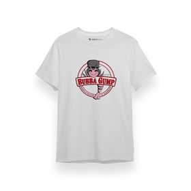 Tshirthane P17489S7400 Forrest Gump Bubba Gump Shrimp Co Beyaz Erkek T-shirt
