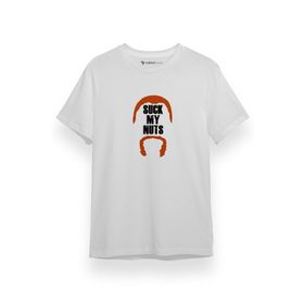 Tshirthane P17618S5483 The Walking Dead Abraham Suck My Nuts 1 Beyaz Kısa Kol Erkek T-shirt