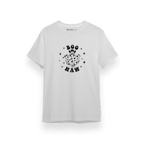Tshirthane P17669S4009 Boo Haw Beyaz Erkek T-shirt