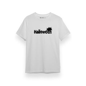Tshirthane P17720S9642 Halloween Lettern Icon Erkek Beyaz T-shirt