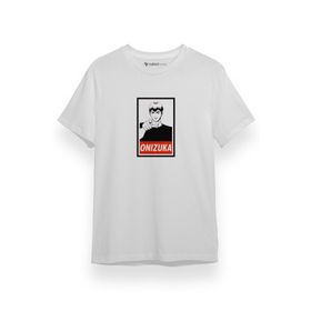 Tshirthane P17726S964 Great Teacher Anime Onizuka Poster Kısa Kol Erkek Beyaz T-shirt