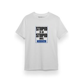 Tshirthane P17740S5271 Forrest Gump Stupid Is As Stupid Does Beyaz Erkek T-shirt
