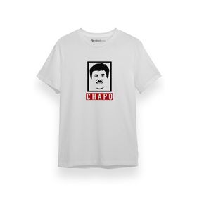 Tshirthane P17747S6434 El Chapo Gangster Swagger Beyaz Erkek T-shirt