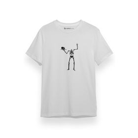 Tshirthane P17763S9115 Decapitated Skeleton Icon Beyaz Erkek T-shirt