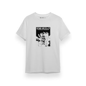 Tshirthane P17766S2608 Cowboy Bebop Spike See You Space Cowboy Black White Beyaz Erkek T-shirt