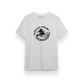 Tshirthane P17776S3403 Claws Out Witches Its Halloween Beyaz Erkek T-shirt