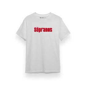 Tshirthane P17805S3522 The Sopranos Pink Letter Beyaz Kısa Kol Erkek T-shirt