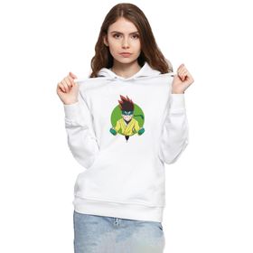 Tshirthane P18254S2186 Beyblade Arman Kusaba Beyaz Kadın Kapüşonlu Sweatshirt
